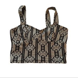 Aztec print crop top